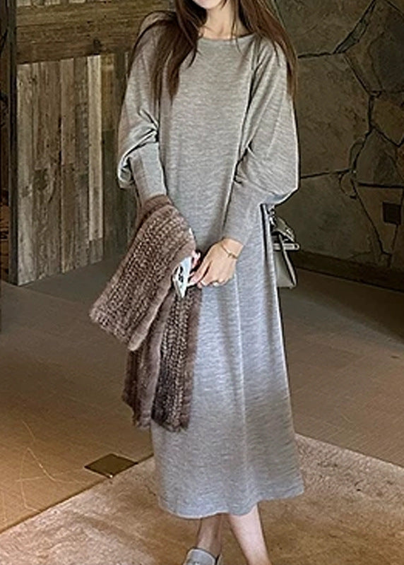ゆったりシルエットロングワンピース