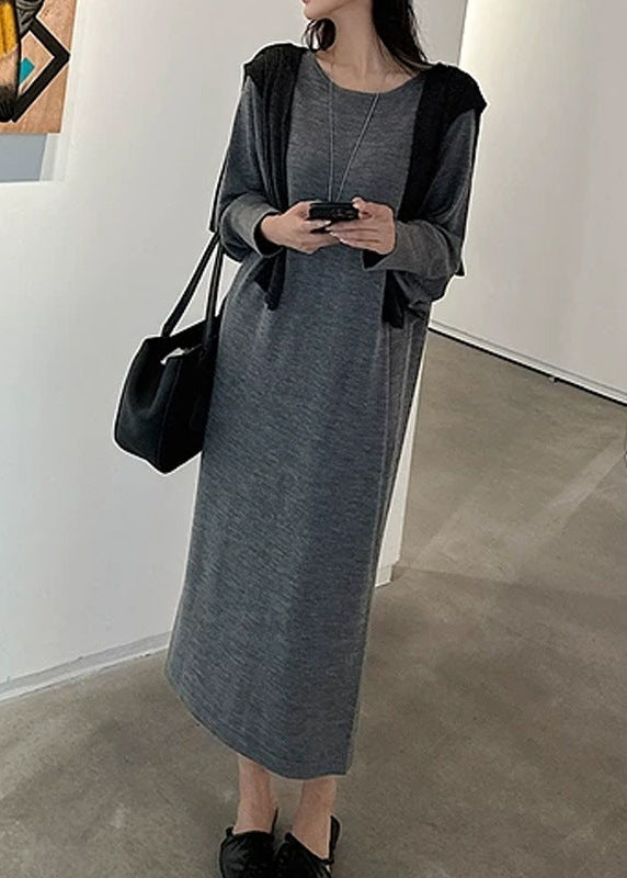 ゆったりシルエットロングワンピース
