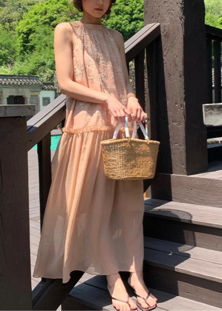 花柄ノースリーブワンピース