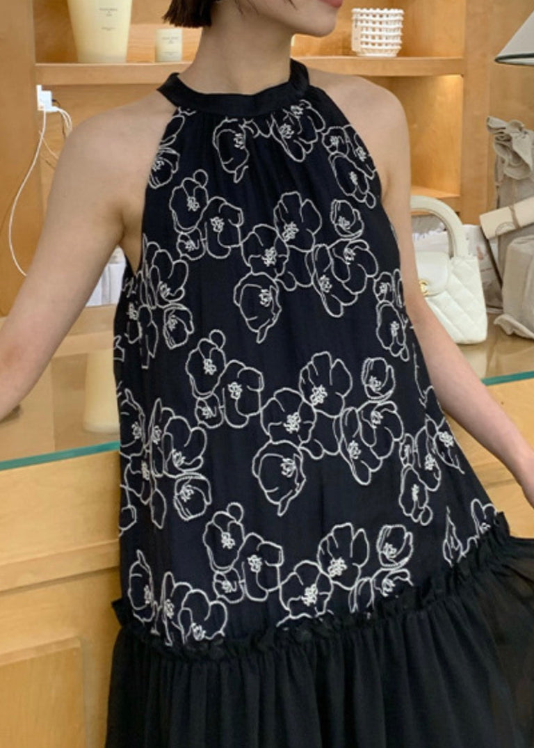 花柄ノースリーブワンピース