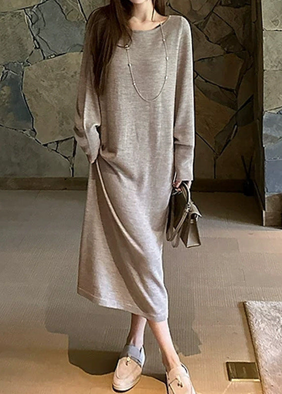 ゆったりシルエットロングワンピース