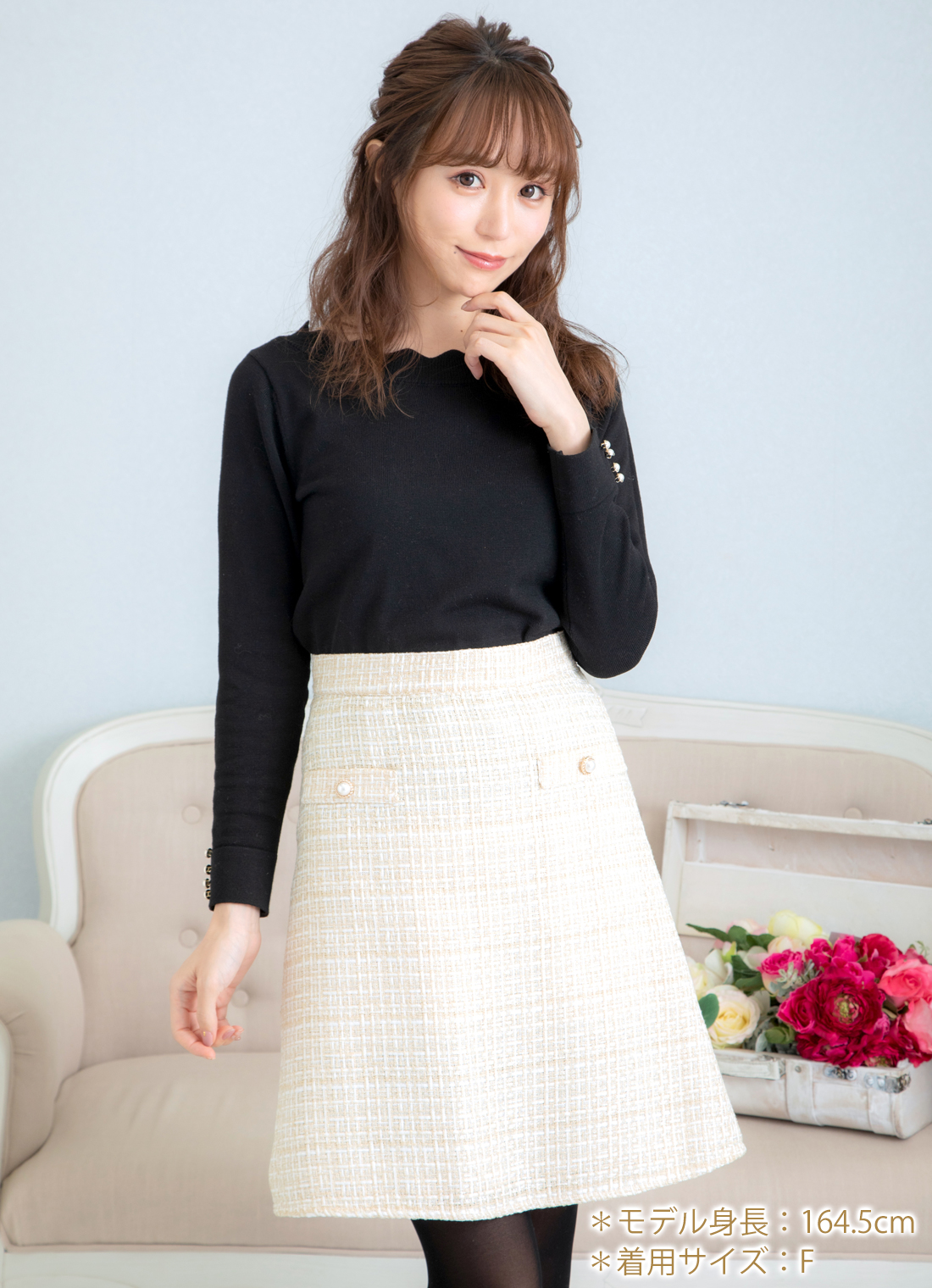 JILLSTUART【値下げ】大人気♡ツイード台形スカート